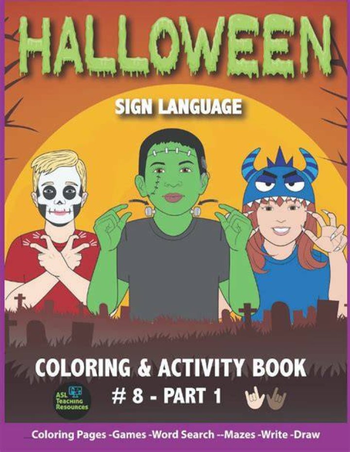 ASL Flash Cards Halloween 6 Signs ASL Teaching Resources