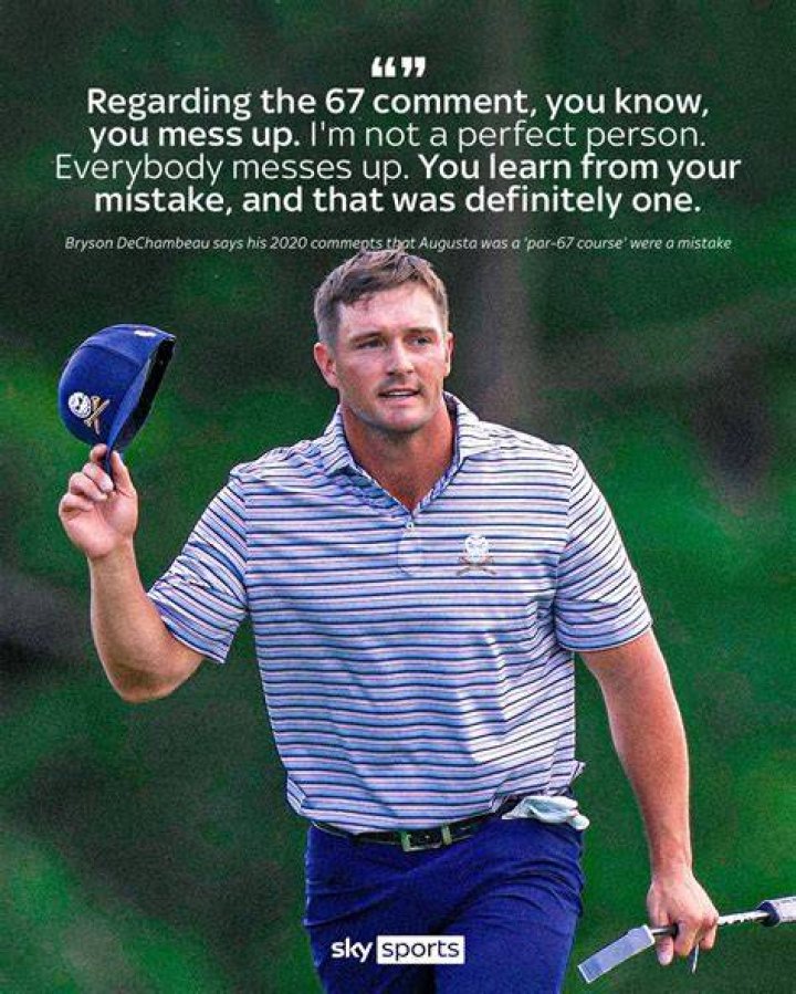 Bryson Dechambeau Wife Quotes and Humor
