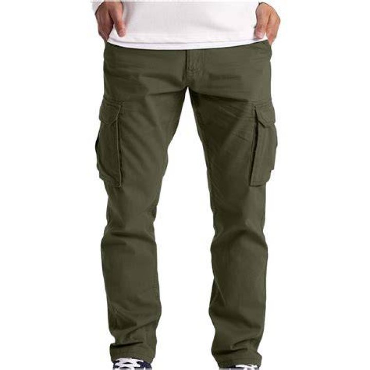 CustomMade Cargo Pants for Men Green Selvedge Denim Baggy Jeans