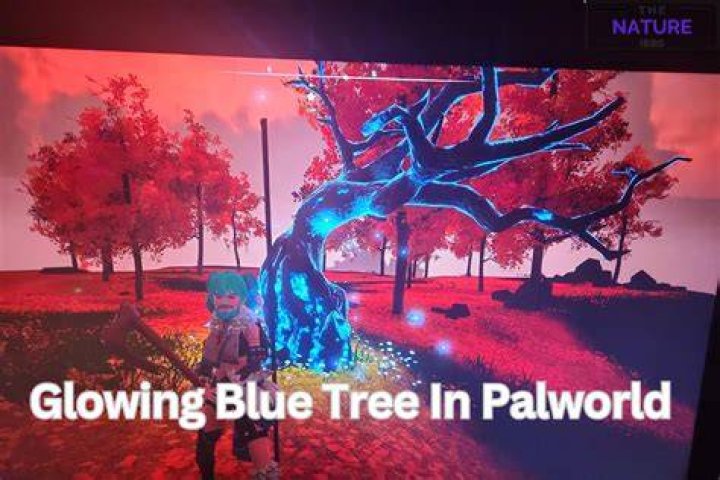 Glowing Blue Tree In Palworld Location For Skill Fruit The Nature Hero
