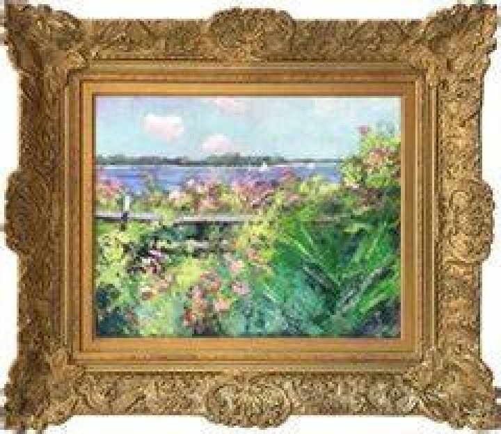 John Crimmins View from the Courtyard Garden, Painting For Sale at