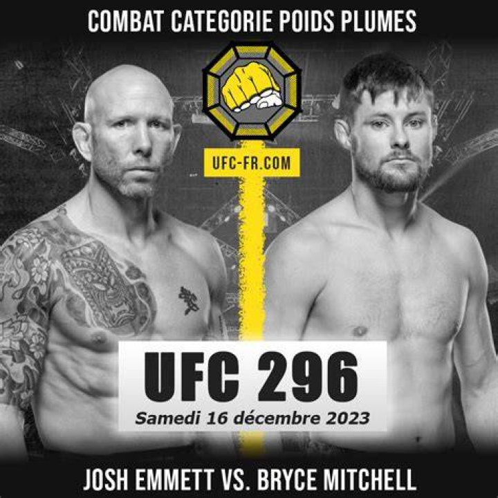 Josh Emmett vs. Bryce Mitchell (UFC 296) (12/16/23) Live Stream