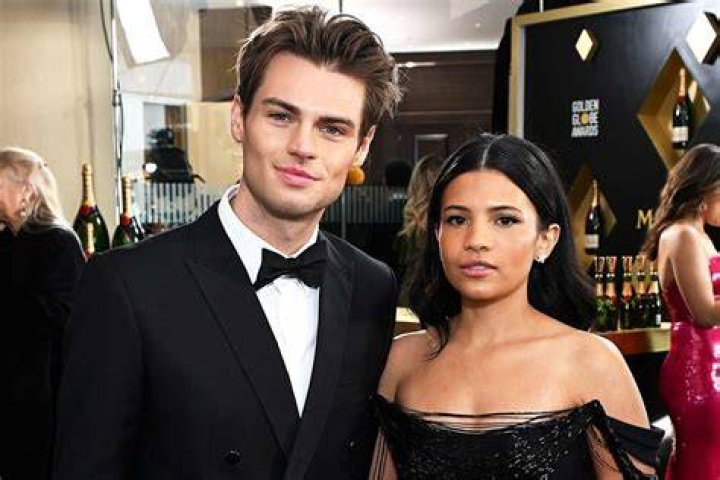 Noah LaLonde and Nikki Rodriguez at The 81st Annual Golden Globe