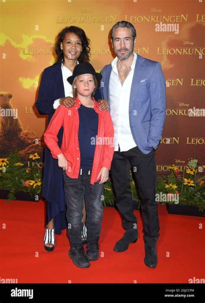 Ola Rapace with his new wife Sonja Jawo and his son Lev (mother is