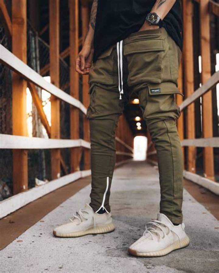 Outfit featuring our utility cargo pants v1 in all black. Cargo Pants
