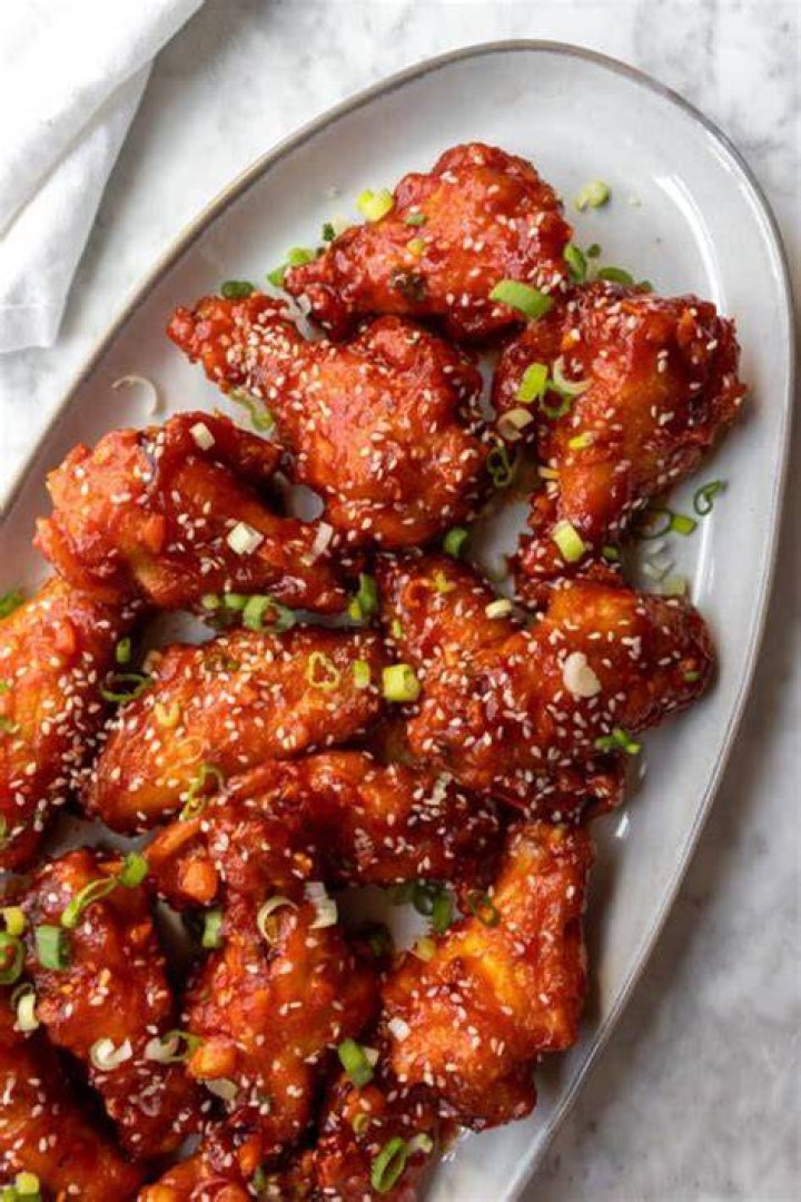 Spicy Honey Garlic Chicken Wings a dash of dolly