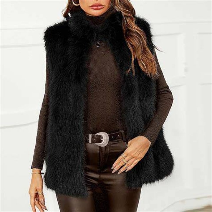 SpiritHoods&reg; Unisex Faux Fur Vest With Hood & Pockets Alaskan Hawk
