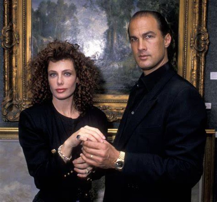 Steven Seagal Kelly Lebrock Baby Annaliza Redaktionelles Stockfoto
