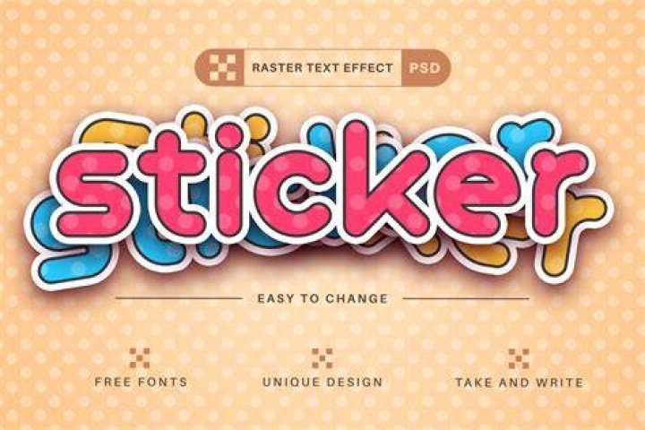 Sticker Text Effect With Cool Style 555485 Vector Art at Vecteezy