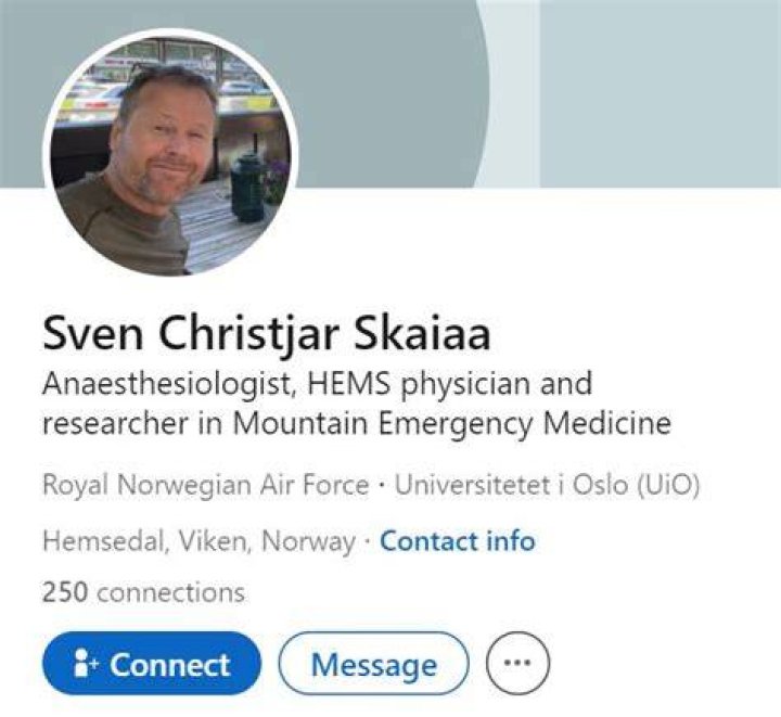 Sven Christjar Skaiaa HEMS/SAR physician Royal Norwegian Air Force