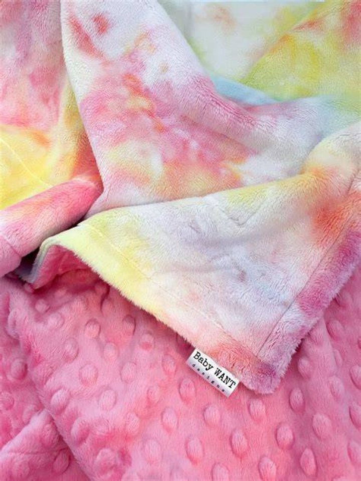 Tie Dye Baby Blanket Minky Baby Blanket Rainbow Baby