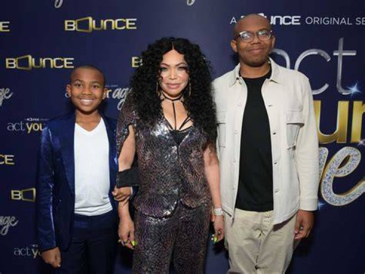 Tisha Campbell and children Ezekiel Czar Martin and Xen Martin attend